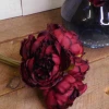 Artificial Peony Posy Burgundy 28cm - P232 N4