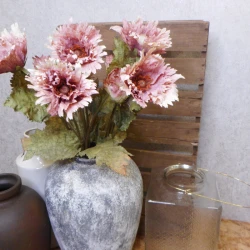 Antique Ruffled Poppy Dusky Pink 75cm | Faux Dried Flowers - P048 K3