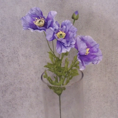 Silk Poppies Lilac Purple 70cm - P128 M3