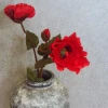 Luxury Artificial Oriental Poppies Red 86cm - P147 L4