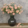 Faux Ranunculus Spray Peach 67cm - R203 O2