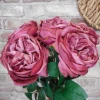 Artificial Cabbage Rose Dusky Dark Pink 60cm - R780 R2