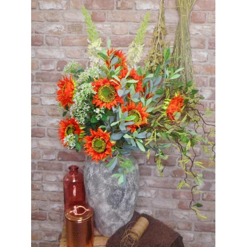 Artificial Sunflowers Orange 80cm - S031 Q4