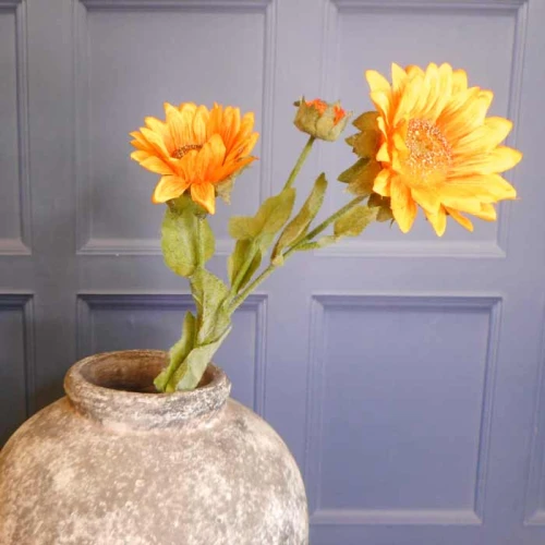 Artificial Sunflowers Spray (2+1) 65cm - S001