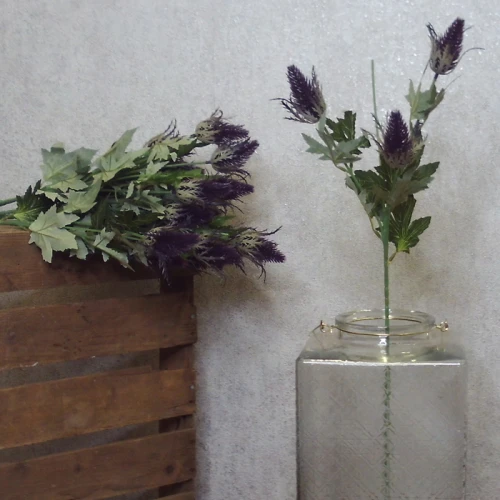 Artificial Eryngium Thistles Sea Holly Purple 68cm  - E004 E1