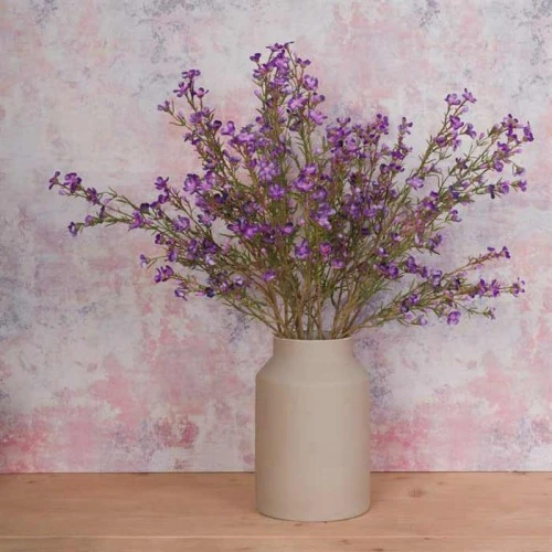 Artificial Wax Flowers Purple 67cm - W063 S2