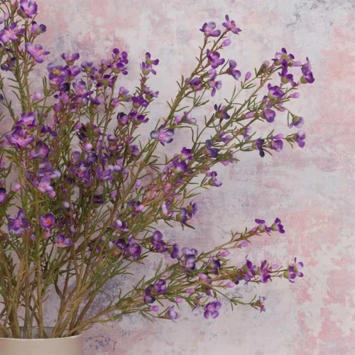 Artificial Wax Flowers Purple 67cm - W063 S2