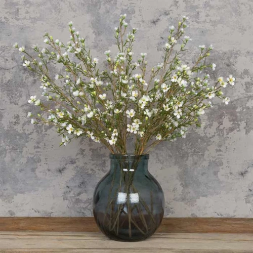 Artificial Wax Flowers White 67cm - W065 