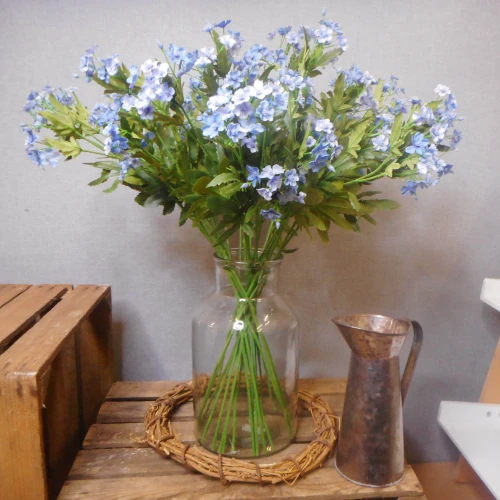 Artificial Wild Flowers Blue 66cm - W027 M4