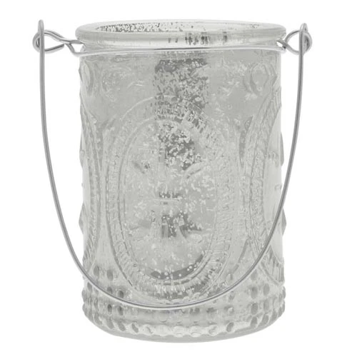 Mercury Glass Votives Candle Holder White - GL087 3C