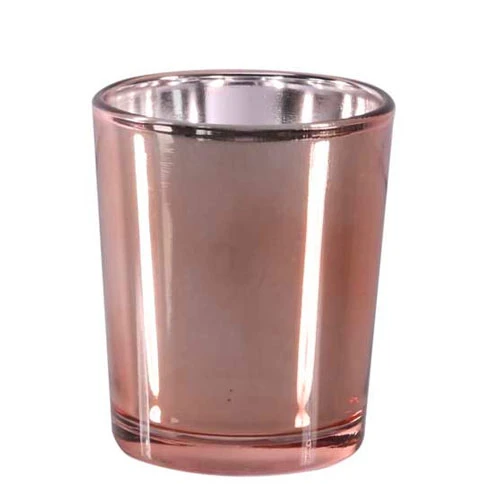 Rose Gold Glass Votive Candle Holder - GL031 8B