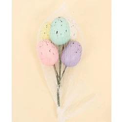 Easter Eggs on Wire Stem 5 Pack - EAS015 JJ1