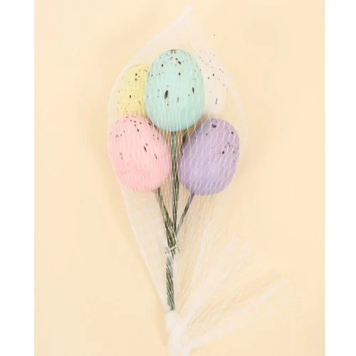 Easter Eggs on Wire Stem 5 Pack - EAS015 JJ1