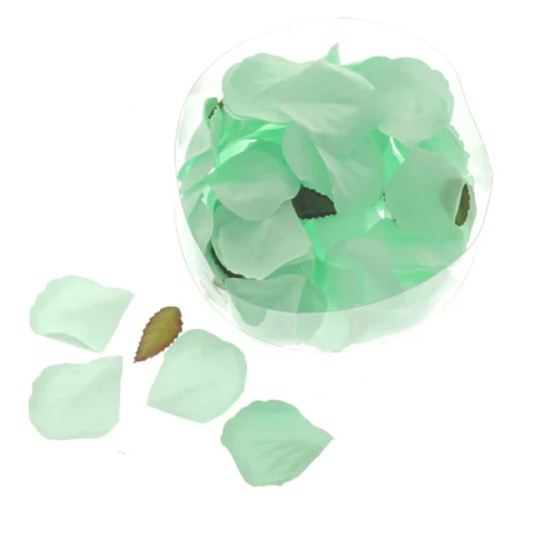 Rose Petals Mint Green Silk 164 Petals - R320