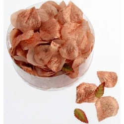 Artificial Rose Petals Rose Gold Sparkle 164 per pack - R041 PR