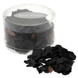 Silk Rose Petals Black - R323