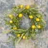Artificial Lemons Wreath with Blossom 58cm - LEM504 LL4
