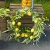 Artificial Lemons Wreath with Blossom 58cm - LEM504 LL4