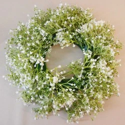 Finest Artificial Gypsophila Wreaths White 37cm - G184 BX6