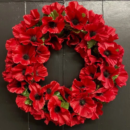 Remembrance Day Poppy Wreath 42cm - AG021 