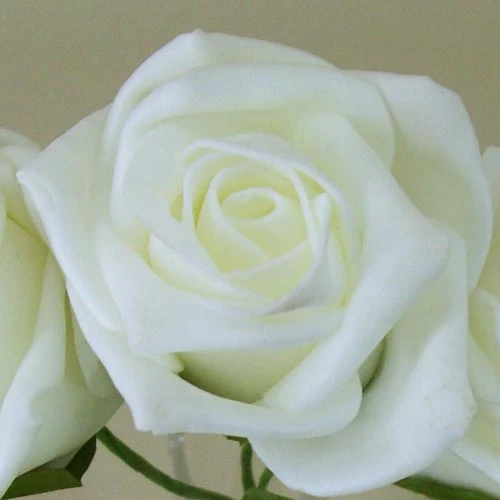 Colourfast Cottage Foam Roses Bundle Ivory 6 Pack 24cm - R295 T4