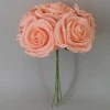 Colourfast Foam Roses Large Apricot 5 Pack 25cm - R332 T4