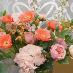 Coral Poppies 70cm - P126 K1