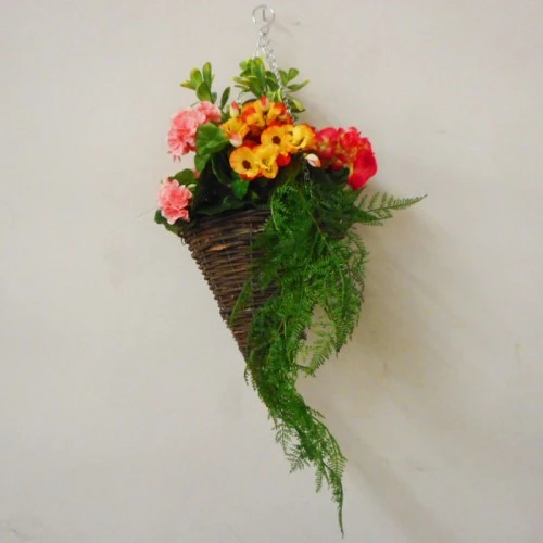 Artificial Hanging Baskets Begonias Pansies and Geraniums - HAN014 OFF