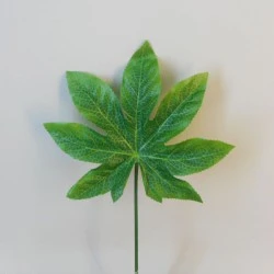 Artificial Fatsia Leaf on Short Stem - FA006 JJ4
