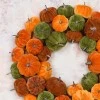Velvet Pumpkins Wreath 46cm - PUM016