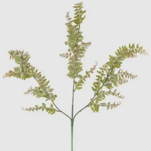 Autumn Fern Leaves Spray Green Brown 60cm - FER026 H4