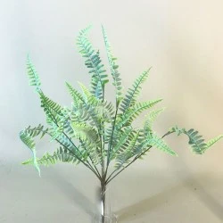 Flocked Artificial Fern Plants Pale Green - FER014 Q1