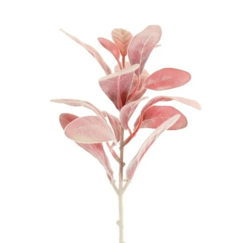 Artificial Lambs Ears Red Short Stem 35cm - LAM010 I4