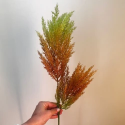 Artificial Pampas Grass Green Orange 70cm - PAM033 R3