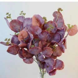 Artificial Seeded Eucalyptus Bush Burgundy - EUC060 