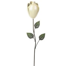 Metal Rose Bud Stake Cream - MET014 BX5