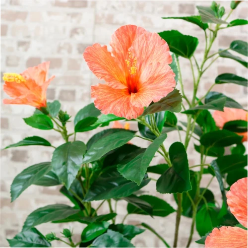 Artificial Hibiscus Tree Orange 90cm - B023
