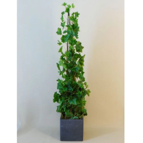 Artificial Ivy Plant Obelisk in Slate Grey Pot 90cm  - IVY056 6E
