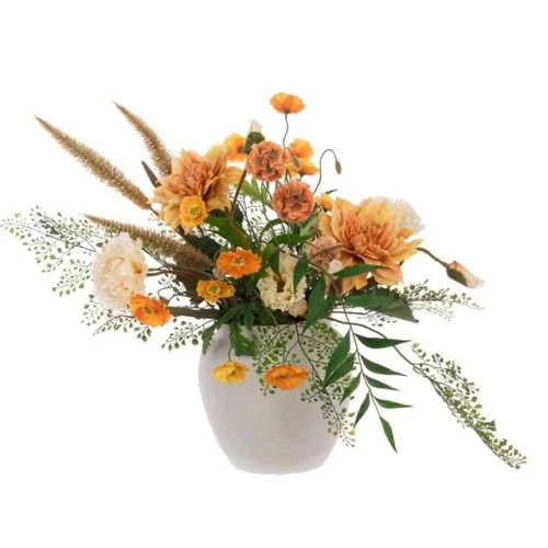 Apricot Elegance  | Artificial Flower Arrangement - APR001 7C