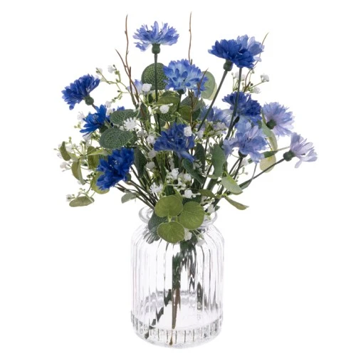 Artificial Flower Arrangements | Cornflowers and Foliage - COR007 