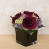Burgundy Roses and Green Hydrangeas Artificial Flower Arrangements - ROS019 3C