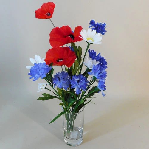 Meadow Poppies Silk Flower Arrangement - MED004 2B