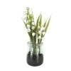 Artificial Lily of the Valley Plant in Glass Jar 18cm - LIL001 3B