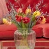 Artificial Flower Arrangements | Tulips and Lavender Vase - TUL001 2B