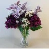 Statement Artificial Flower Arrangement | Aubergine Hydrangeas and Berries - HYD008 1B