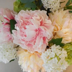 Luna Artificial Peony Pale Pink 56cm - P242 BX19