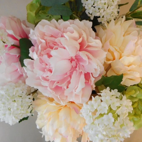 Luna Artificial Peony Pale Pink 56cm - P242 BX19