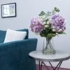 Centerpiece Arrangement | Mauve Artificial Hydrangeas & Eucalyptus - HYD022