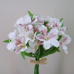 Silk Alstroemeria Bundle Cream 35cm - A078 A3