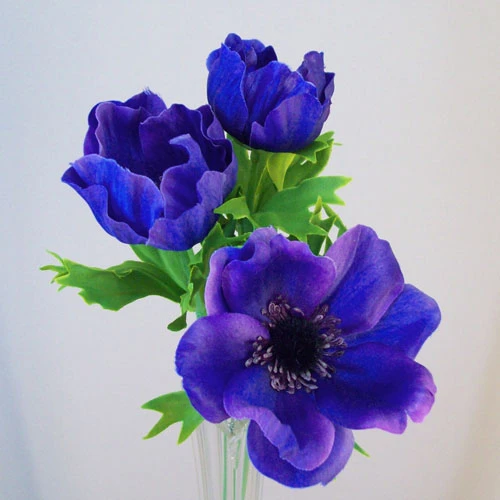 Artificial Anemones Blue 45cm - A090 A2